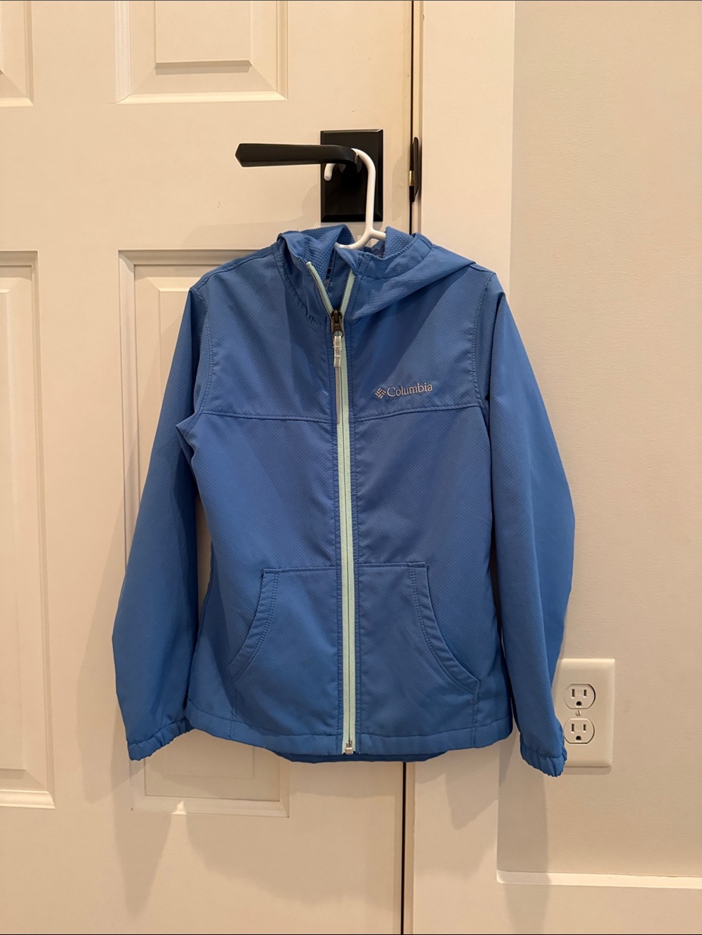 Columbia Kids Blue Hooded Rain Jacket